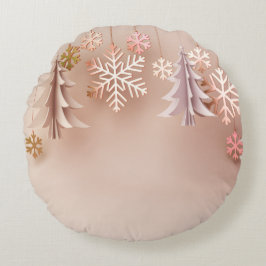 Cozy Christmas Pillow – Festive Holiday Home Decor Rundes Kissen