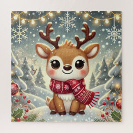 Cozy Christmas Reindeer in a Winter Wonderland