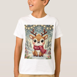 Cozy Christmas Reindeer in a Winter Wonderland T-Shirt