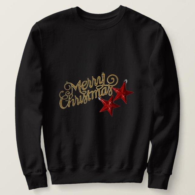 Cozy Christmas Sweatshirt with Santa Claus Design (Design vorne)