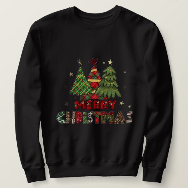 Cozy Christmas Sweatshirt with Santa Claus Design (Design vorne)