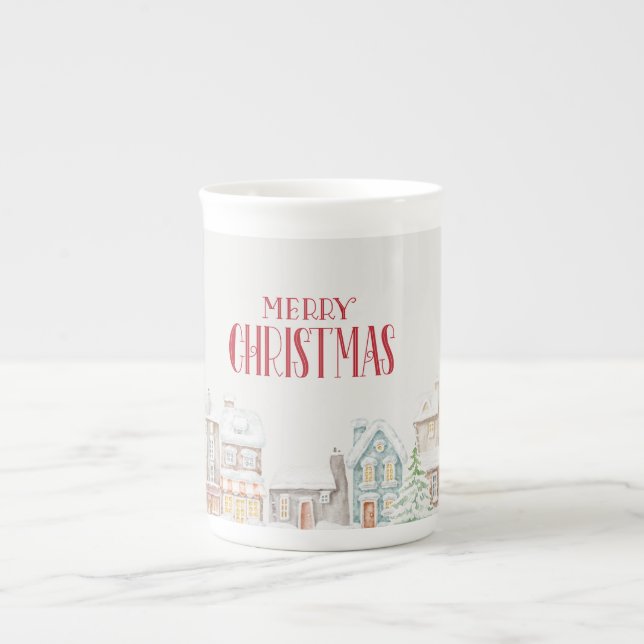 Cozy Christmas Winter Homes Prozellantasse (Vorderseite)