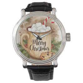 Cozy cocoa merry christmas festive warm winter armbanduhr