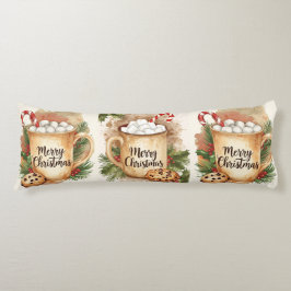 Cozy cocoa merry Christmas holly cookie warm  Seitenschläferkissen