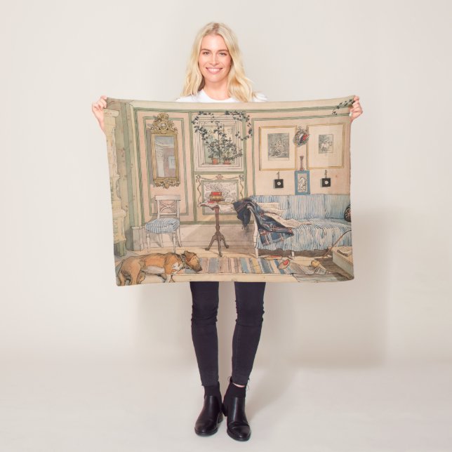 Cozy Corner (von Carl Larsson) Fleecedecke (Beispiel)