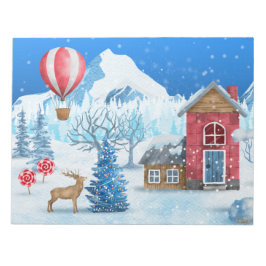 Cozy Cottage In Winter Wonderland Notizblock