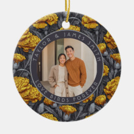 Cozy Custom Carnation Aesthetic Spring Wedding Keramik Ornament