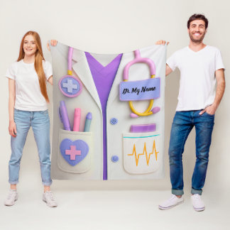 Cozy Doctor Blanket – Heart & Healing Design Fleecedecke