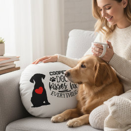 Cozy Dog Lover – Dog Kisses Fix Everything Rundes Kissen