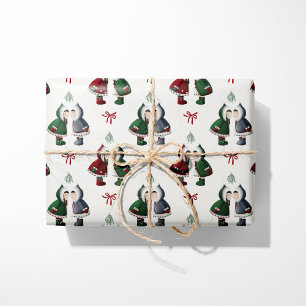 Cozy Eskimo Kiss White Christmas Geschenkpapier