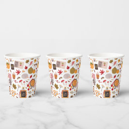 Cozy Fall Icons & Harvest Whimsy Pappbecher