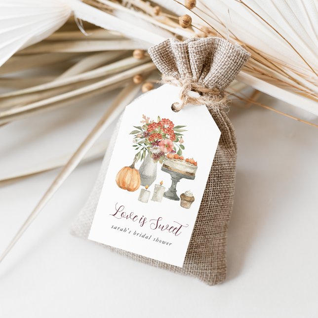 Cozy Fall Pumpkin "Love is Sweet" Geschenkanhänger (Von Creator hochgeladen)