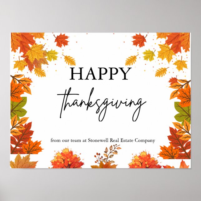 Cozy Fall Thanksgiving Dinner Party Poster (Vorne)