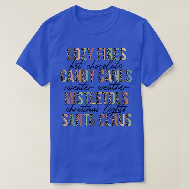 Cozy Fires Candy Canes Scheissletoes Santa Claus X T-Shirt (Design vorne)