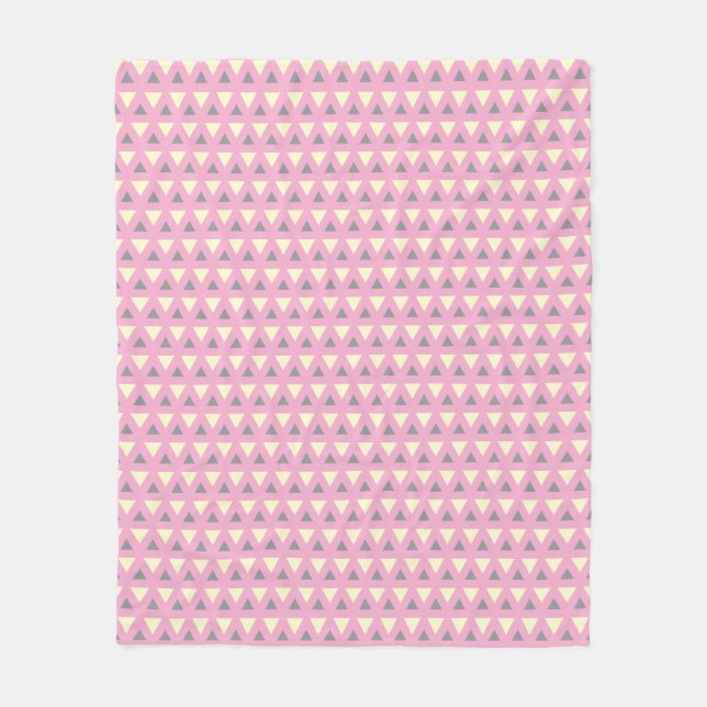 Cozy Fleece Blanket  Modern Geometric Pattern (Vorderseite)