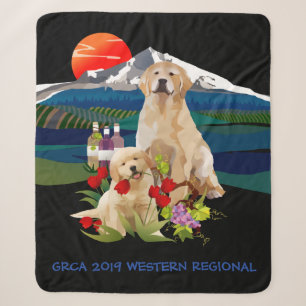 Cozy Fleece-goldener Retriever-Decke Sherpadecke