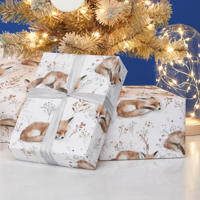 Cozy Foxes Weihnachten Geschenkpapier (Feiertage)