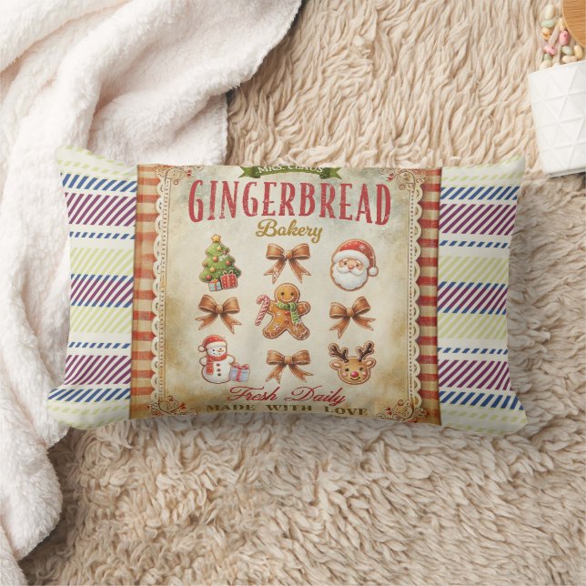 Cozy gingerbread illustrations Cute scottish  Lendenkissen (Decke)