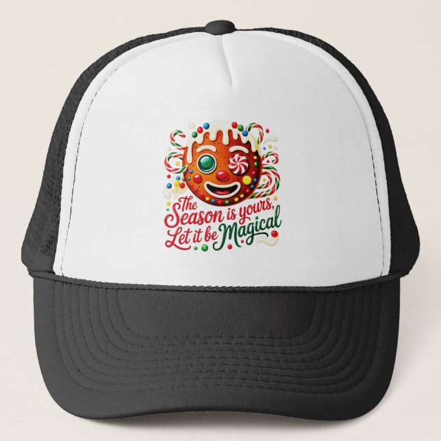Cozy Gingerbread Man Winter Beanie Christmas cooki Truckerkappe (Vorderseite)