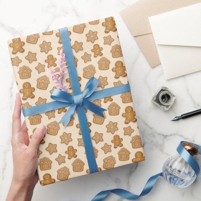 Cozy Gingerbread Men Cookies  Geschenkpapier (Schenken)