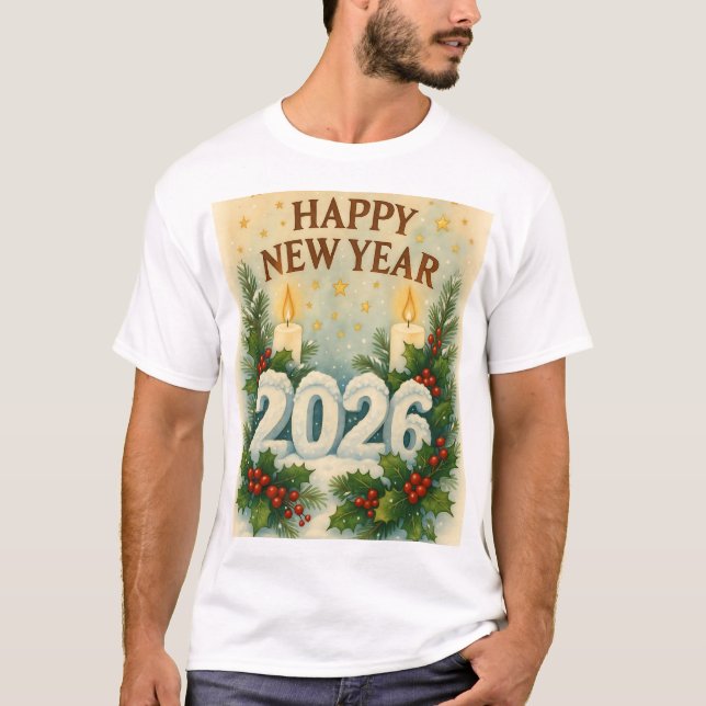 cozy happy new year 2026 family tshirt (Devant)