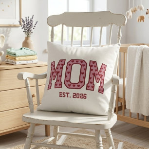 Cozy Heart Mama Abschlussjahr Uni Sportmannschaft  Kissen