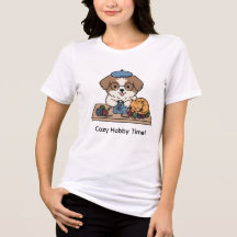 Cozy Hobby Time Dog and Cat Knitting Art