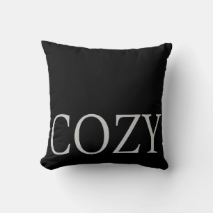 COZY HOLIDAY TYPOGRAPHY SQUARE DURCH PILLOW KISSEN