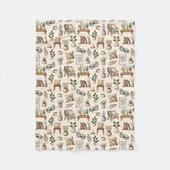 Cozy- Hygge- Design Fleecedecke (Vorderseite)