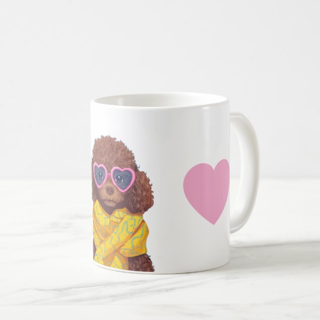 Cozy Intellectual Pup Case Kaffeetasse (VorderseiteRechts)