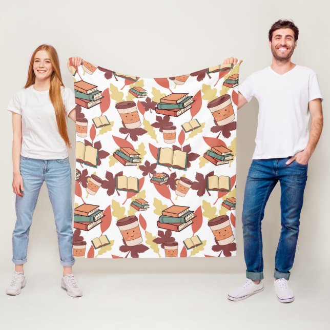 Cozy Kawaii Fall Vibes Fleecedecke (Beispiel)