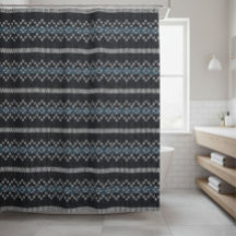 Cozy Knitted Pattern Black and Gray