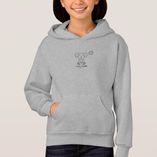 Cozy Koala graue Hoodie (Vorderseite)