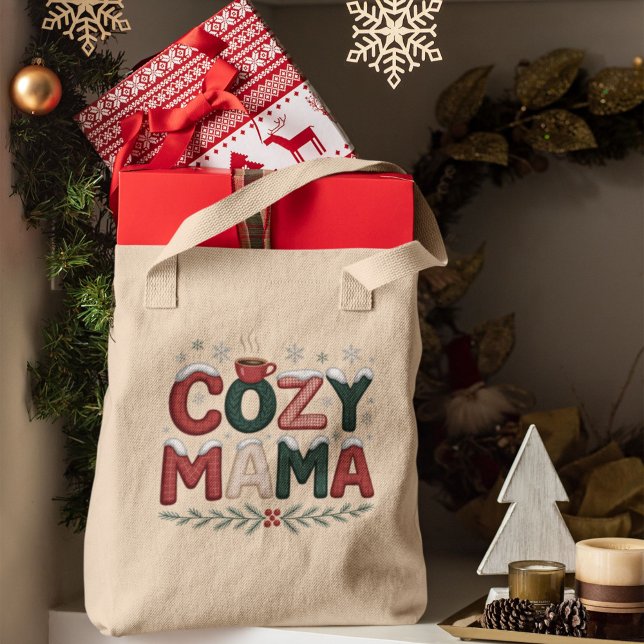 Cozy Mama Christmas Tragetasche (Von Creator hochgeladen)
