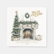 Cozy Merry Christmas Winter Napkins