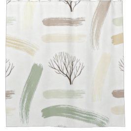 Cozy  Minimal Winter Aesthetic Pattern   Duschvorhang