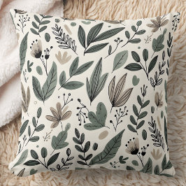 Cozy Minimalist Botanical Leaf Pattern Kissen