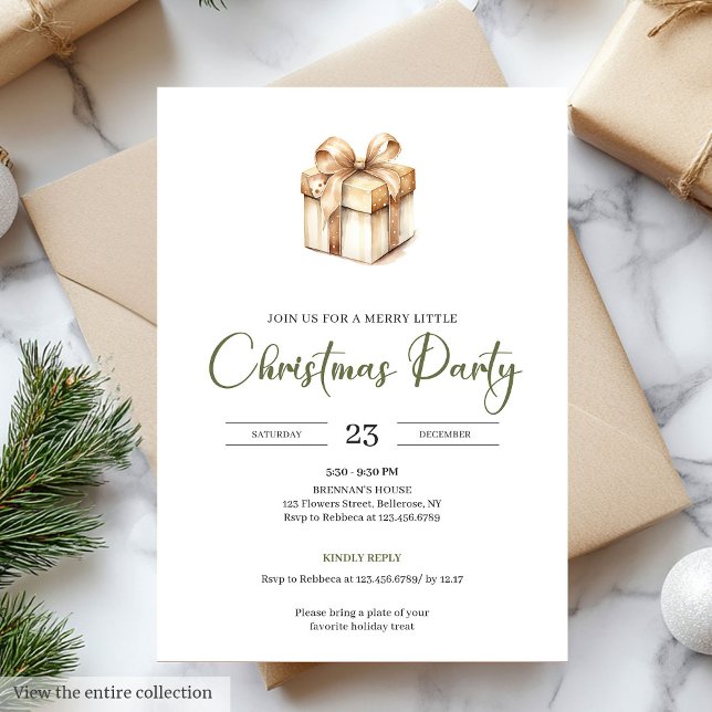 Cozy Minimalist Scandinavian Christmas Invitation (Cozy Minimalist Scandinavian Christmas Invitation)
