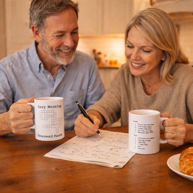 "Cozy Morning" Coffee Crossword Puzzle Kaffeetasse (Von Creator hochgeladen)