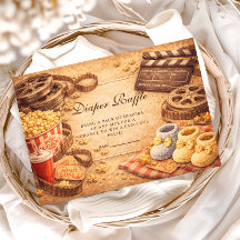 Cozy Movie Night Baby Shower Diapper Raffle