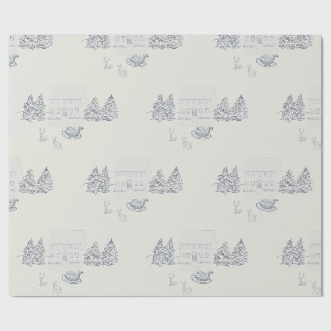 Cozy New England Christmas Home Geschenkpapier (Flach)