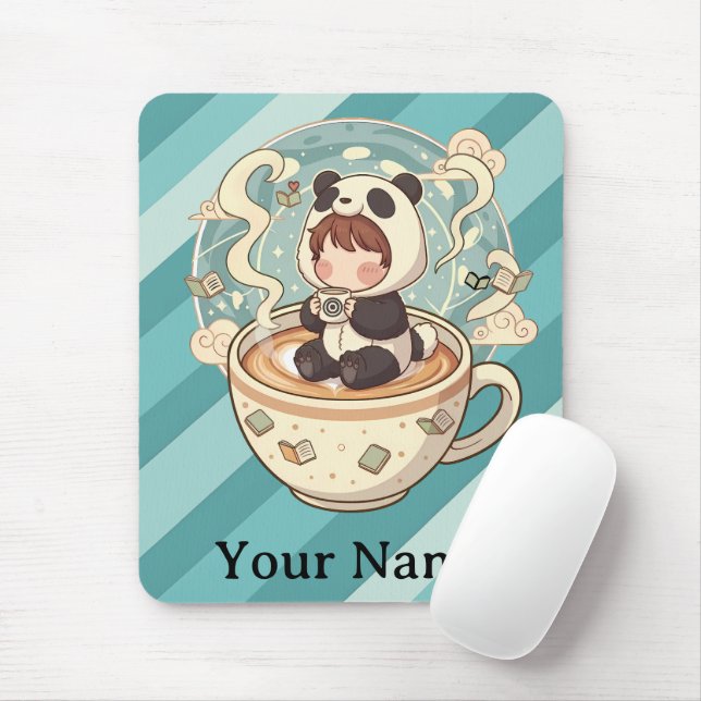  Cozy Panda Brew Office Mouse Pad Mousepad (Mit Mouse)