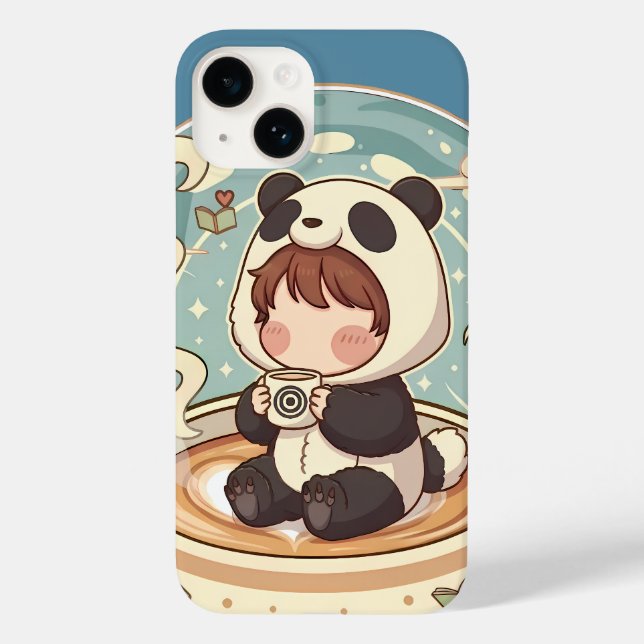 Cozy Panda Brew Schutzhülle fürs Handy Case-Mate iPhone 14 Hülle (Rückseite)
