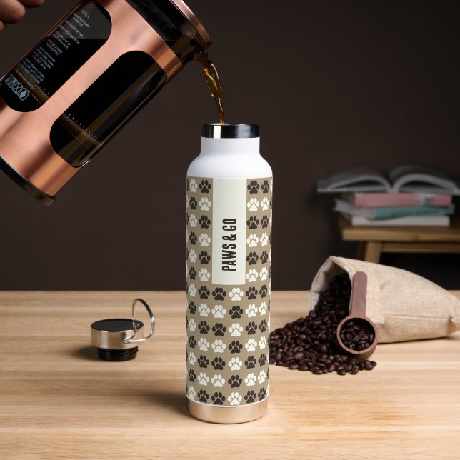 Cozy Paws Collection Trinkflasche (Kaffee (gedreht))