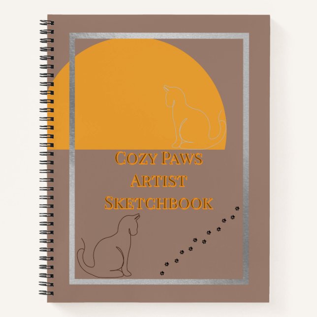 Cozy Paws Spiral Artist Sketch Hardcover Notebook Notizbuch (Vorderseite)