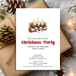 Cozy Pine Wreath Christmas Candles Invitation Einladung