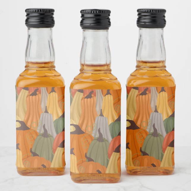Cozy pumpkins alkoholflaschenetikett (Flaschen)