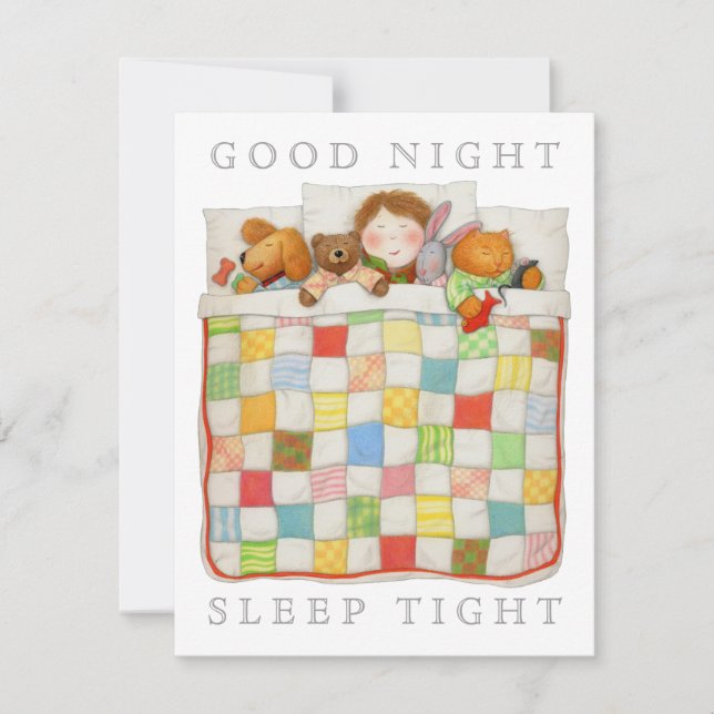 COZY QUILT 4.25x5.5 Flachkarte Einladung (Vorderseite)