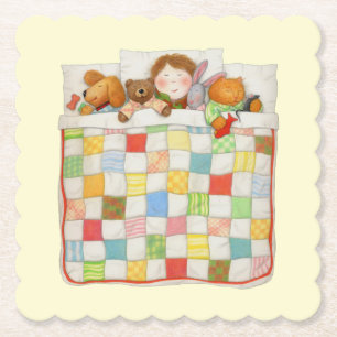 COZY QUILT Bogenförmiger quadratischer Bierdeckel Untersetzer
