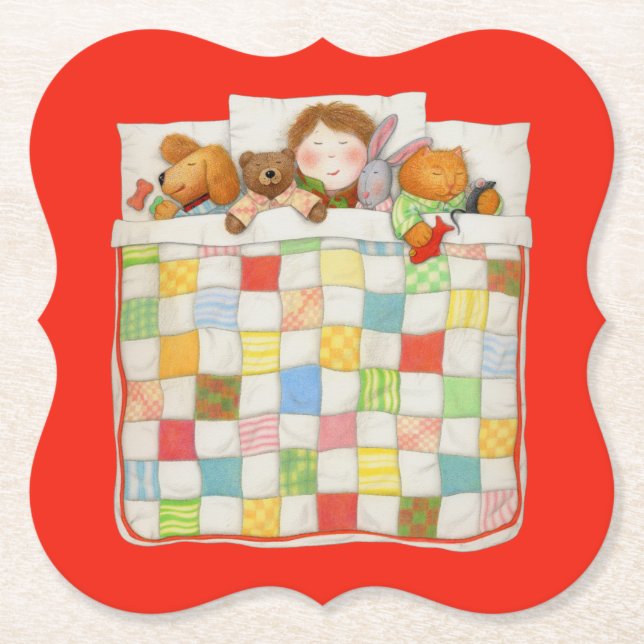 COZY QUILT Bracket Paper Untersetzer - Rot (Vorderseite)
